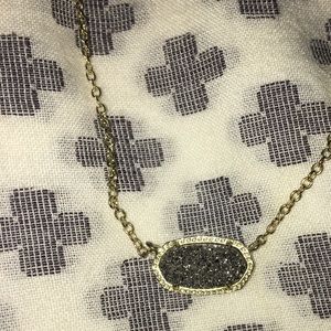 Kendra Scott Gray Druzy Necklace
